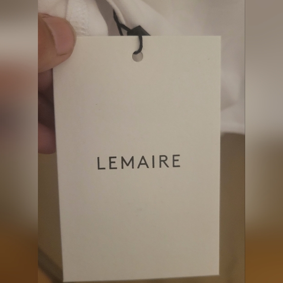 - LEMAIRE-White Scoop Neck T-Shirt - Picture 8 of 9